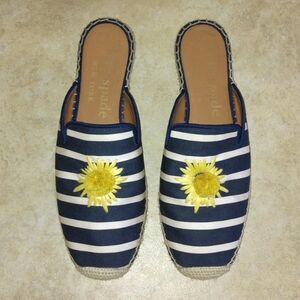 Kate Spade Solero Striped Espadrille Mules Size 9.5